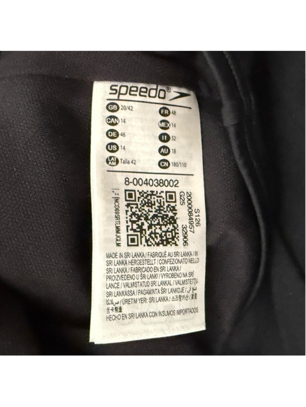Speedo Women’s One Piece Fitness Swimsuit Anthracite Gray Black Size US 14 NWT - Picture 8 of 8
